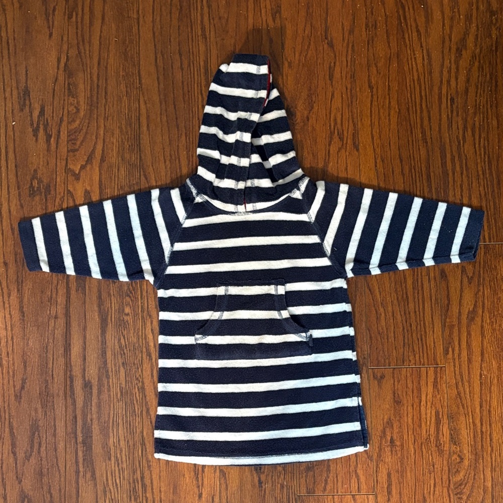 Striped Hooded Pullover/Cover up 2T